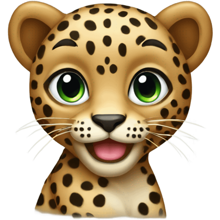 Leopard with bow emoji