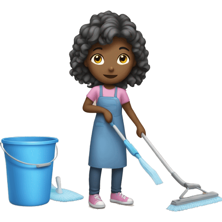 Girl cleaning  emoji