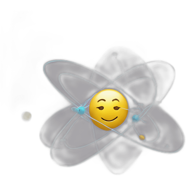 atom continuous line with plane on it emoji