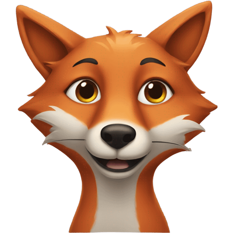 Fox with no nose emoji