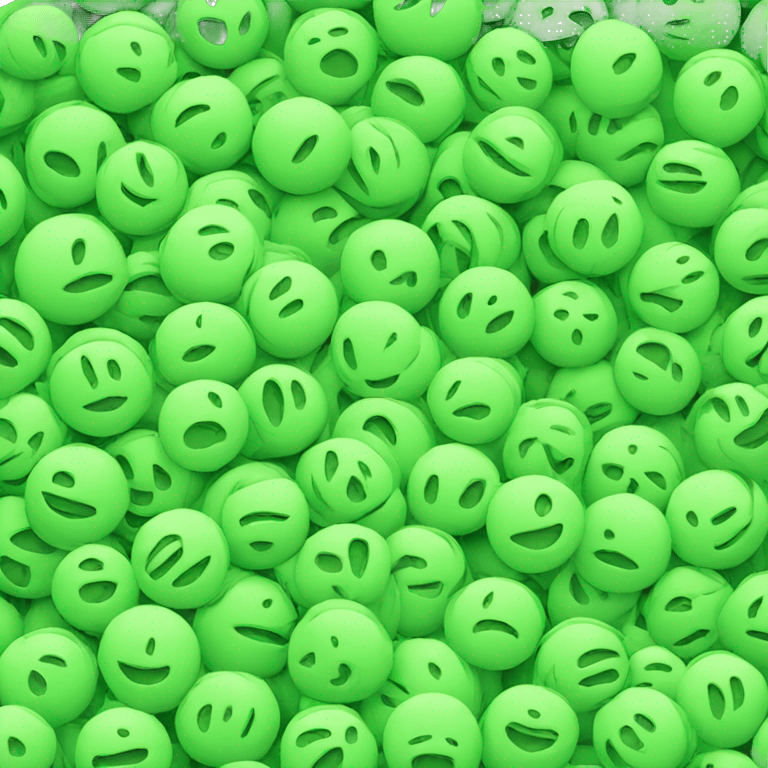 green 3D round emoji