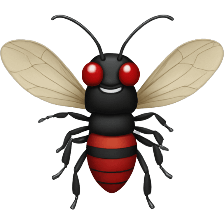 black and red hornet celebrating emoji