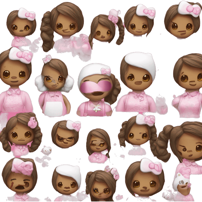 Hello kitty women  emoji