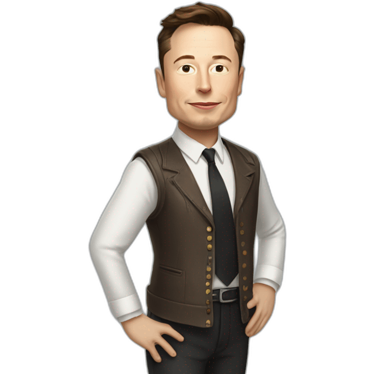 Elon musk in funky clothes emoji