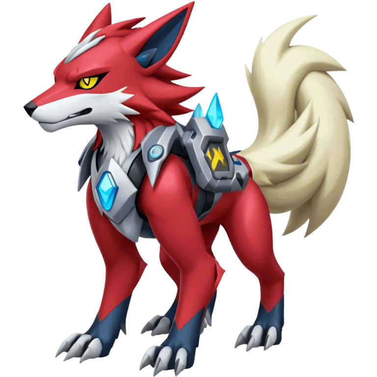  Cool Edgy Godly Digimon-Zoroark-Zeraora-Lycanroc-Medabot full body emoji