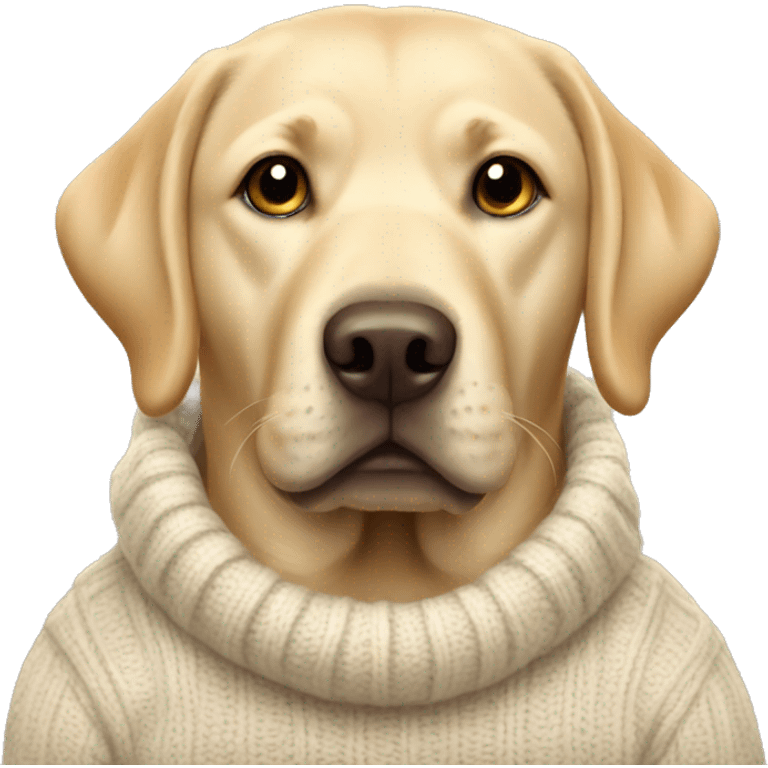 Labrador in sweater emoji