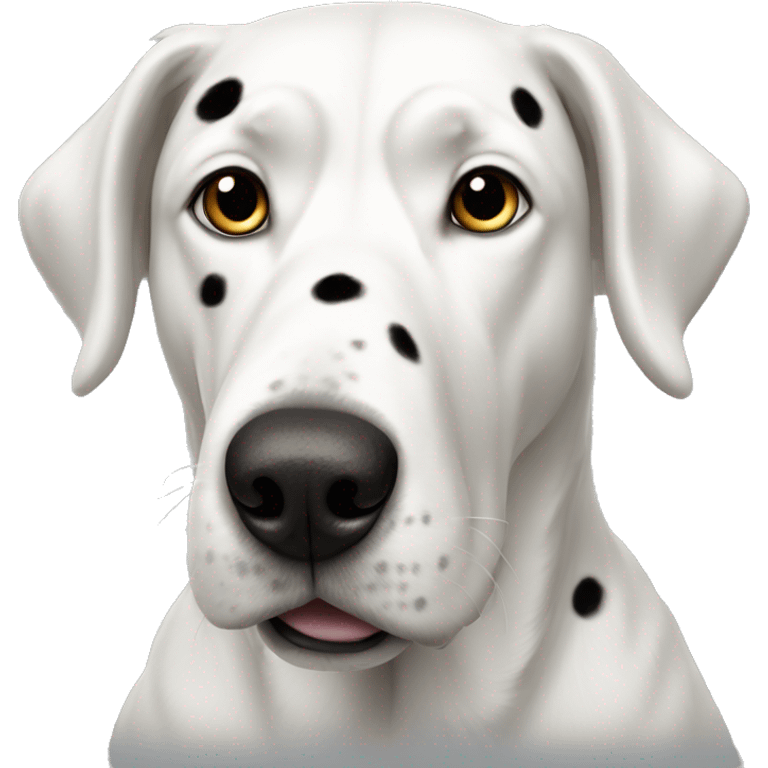 Large white dog with black spots emoji