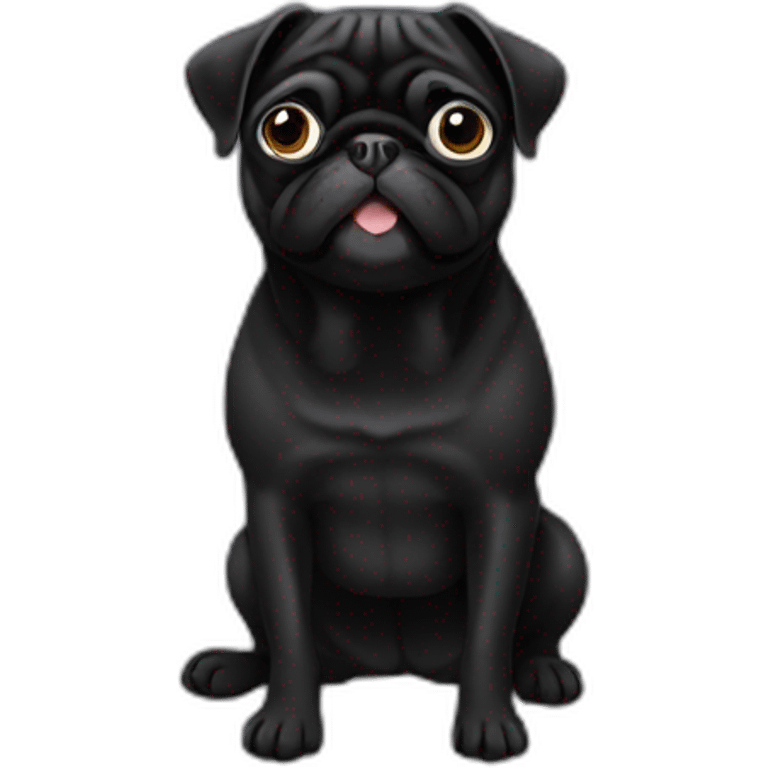 Black pug emoji