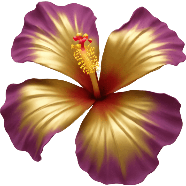 gold hibiscus flower emoji