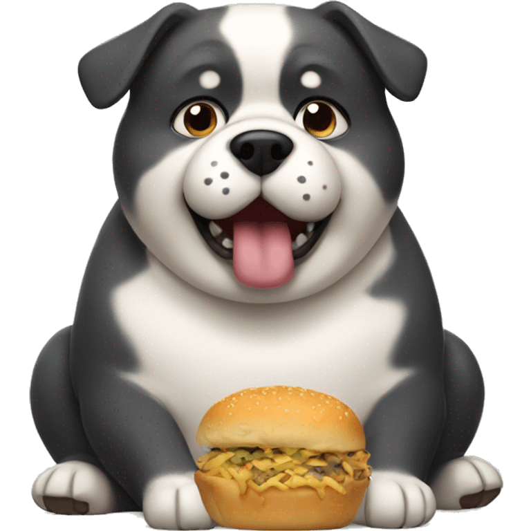 Fat dog eating emoji