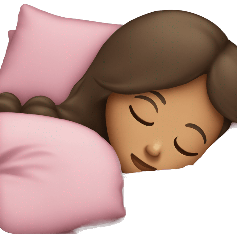 Brunette girl sleepin emoji