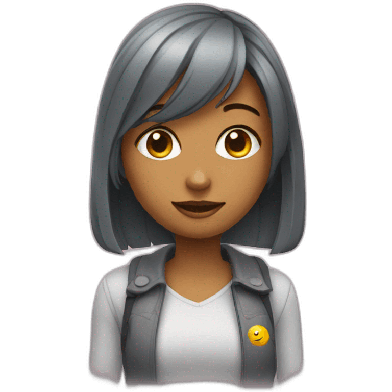 girl who loves ai and ux design emoji