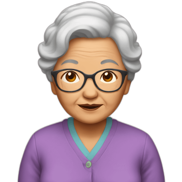 asian grandma emoji