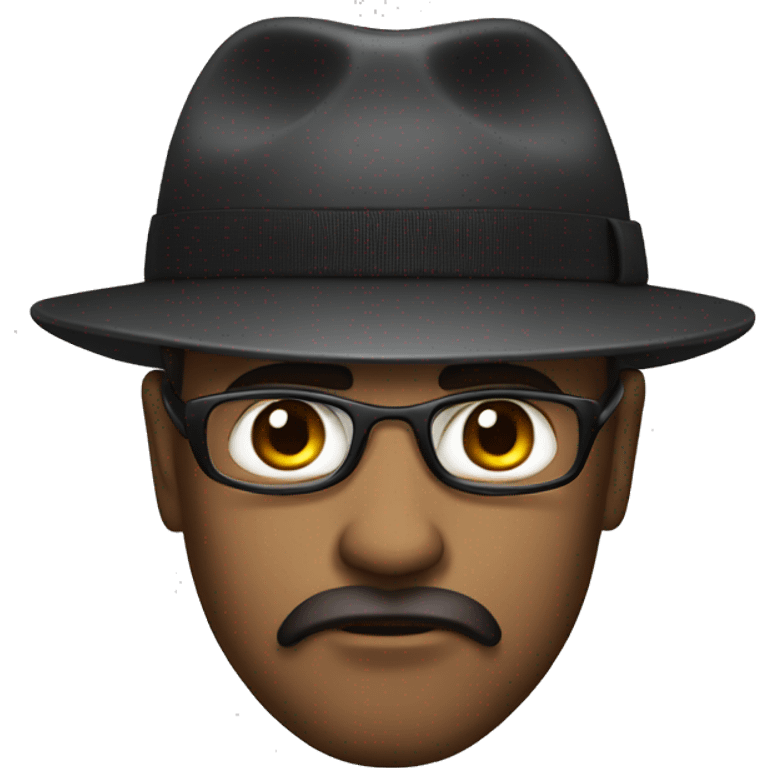 photorealistic serious spy emoji