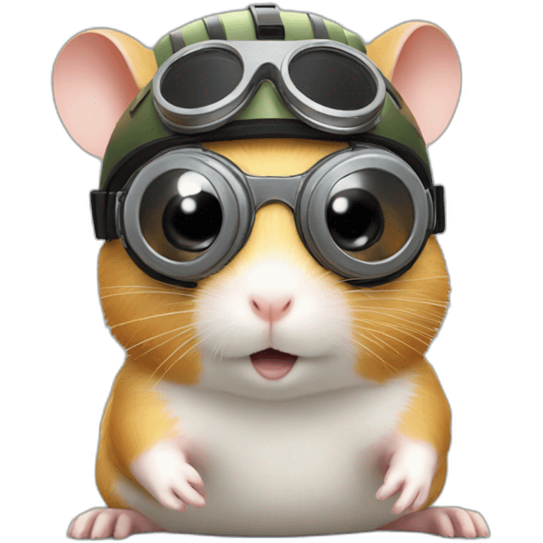 Hamster with goggles on his head emoji