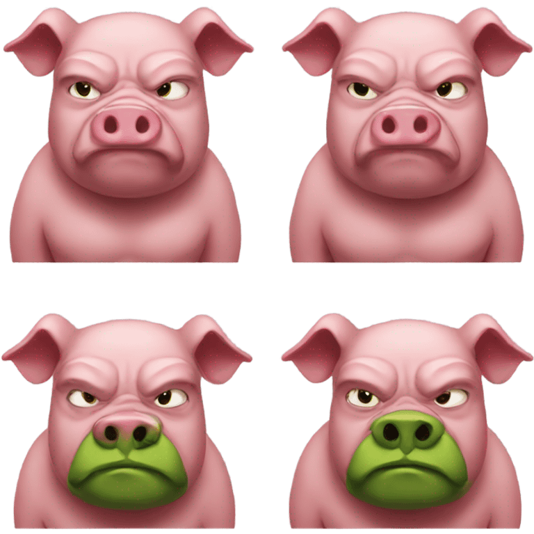 Pig as hulk emoji