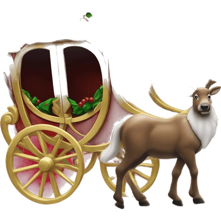 Santa’s Carriage and Raindeer emoji