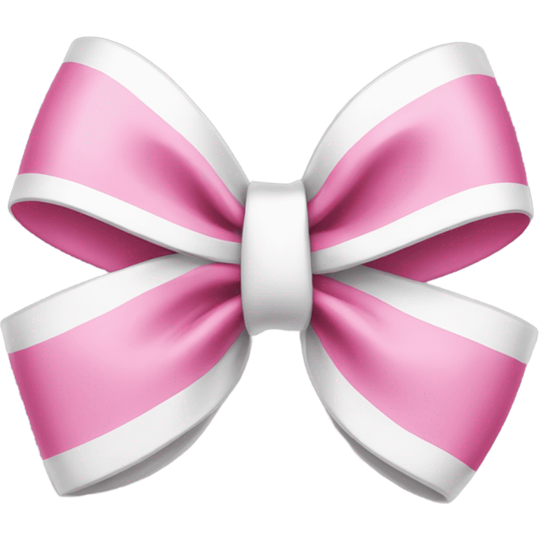 Pink and white bow emoji