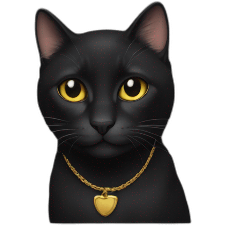 Gato negro furioso emoji