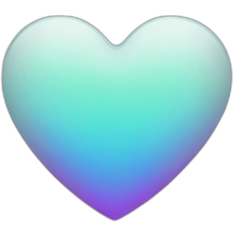 Lilac cyan gradient heart emoji