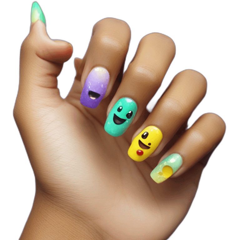 nail art in real hand emoji