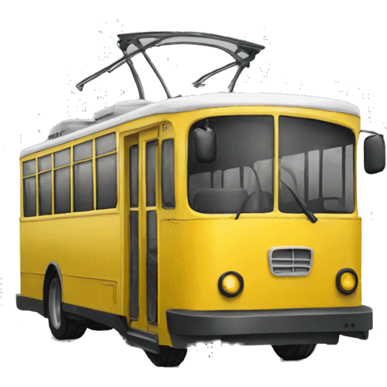 yellow trolleybus emoji