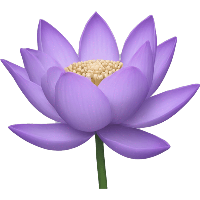 Realistic lilac lotus flower emoji