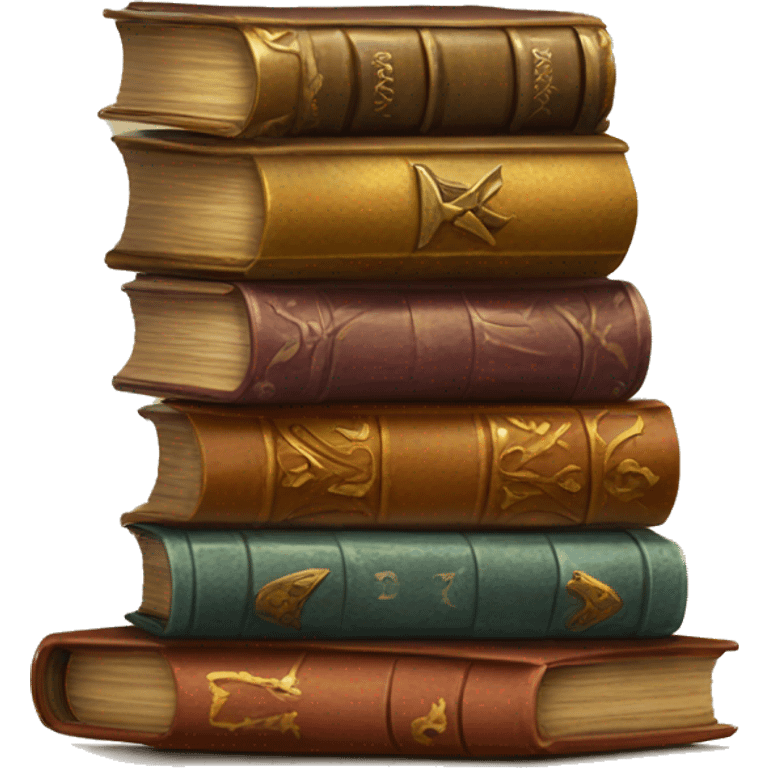 Vintage fantasy Book Stack emoji