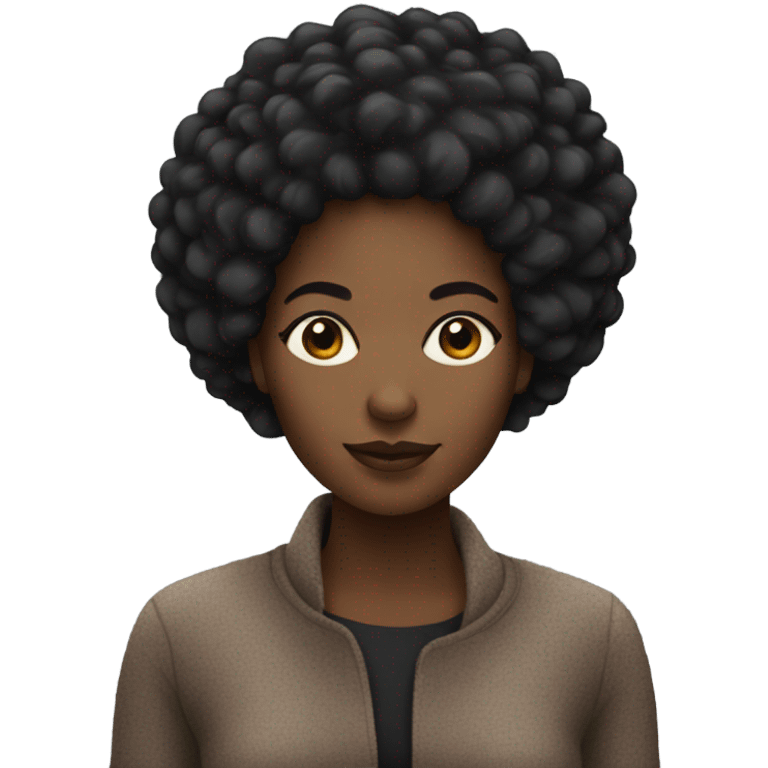 Black woman with an Afro  emoji