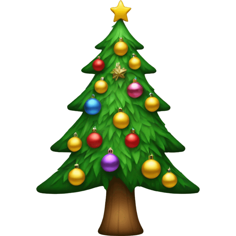 Christmas tree with ornaments  emoji