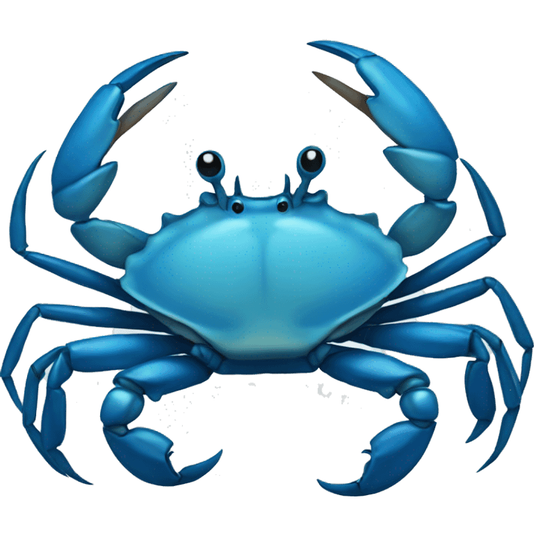 simple blue colored crab emoji