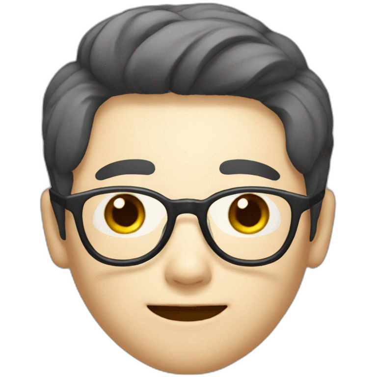 Korean man with glasses emoji