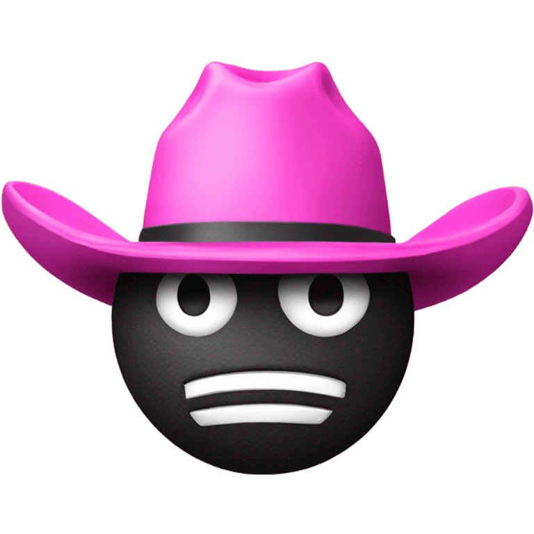 Dico ball with pink cowboy hat emoji