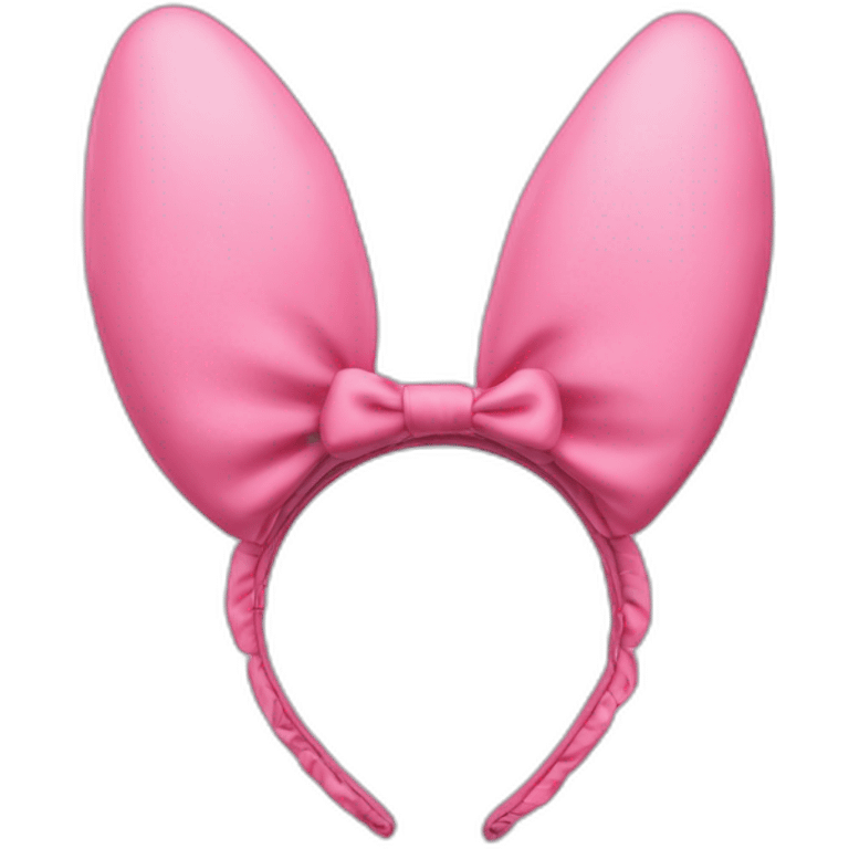 Heart shaped hairband,bunny ear, pink color emoji