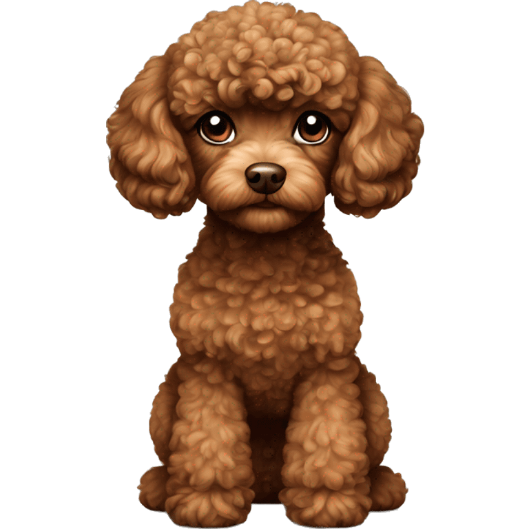 Brown toy poodle emoji