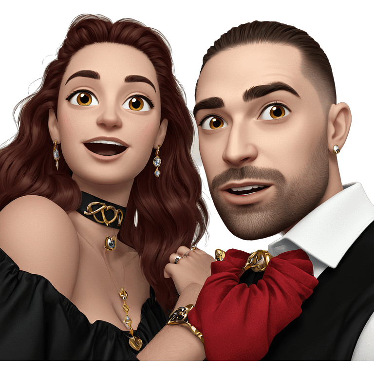 couple portrait with jewelry emoji