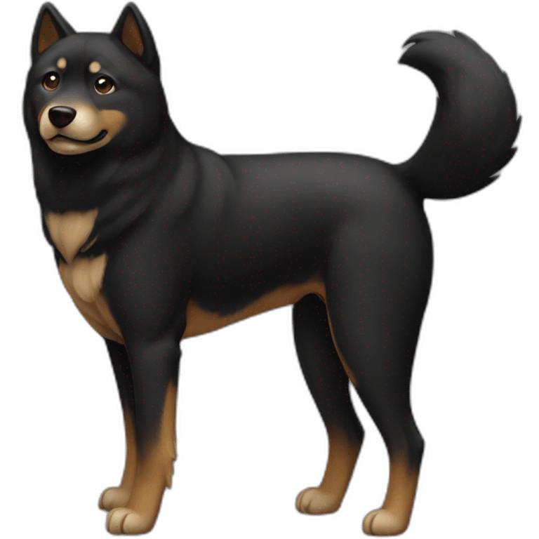 black inu full body emoji