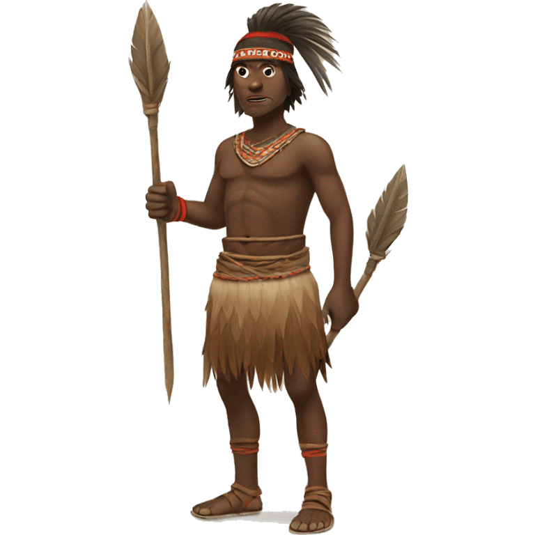 tribesman with spear emoji