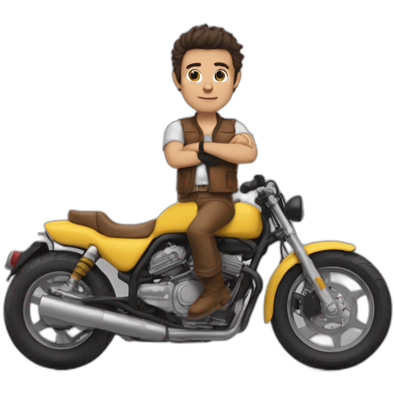 Brun Obélix moto emoji