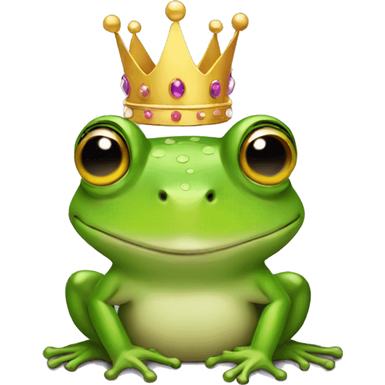 Frog wearing a crown emoji