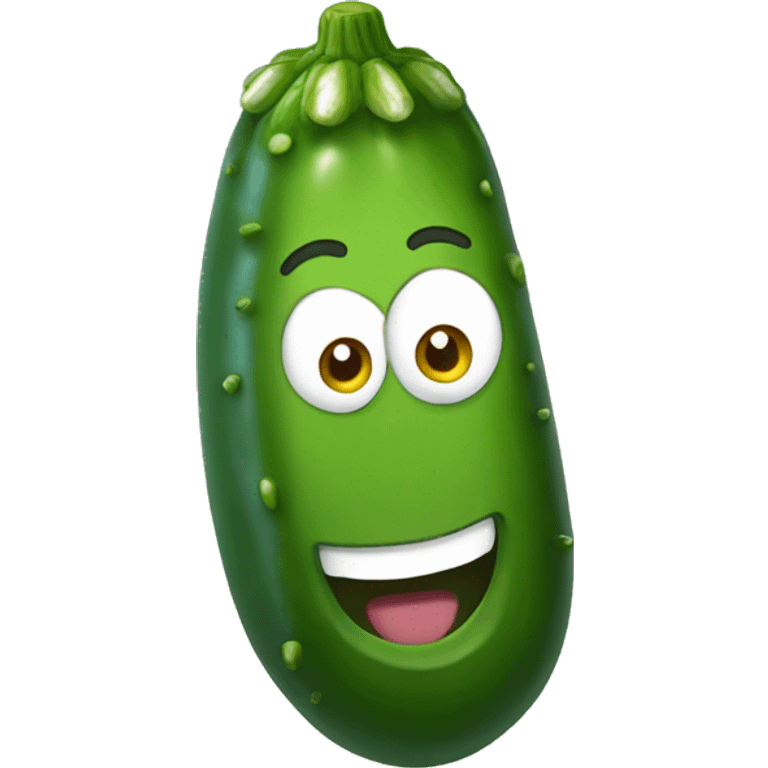 smiling pickle emoji