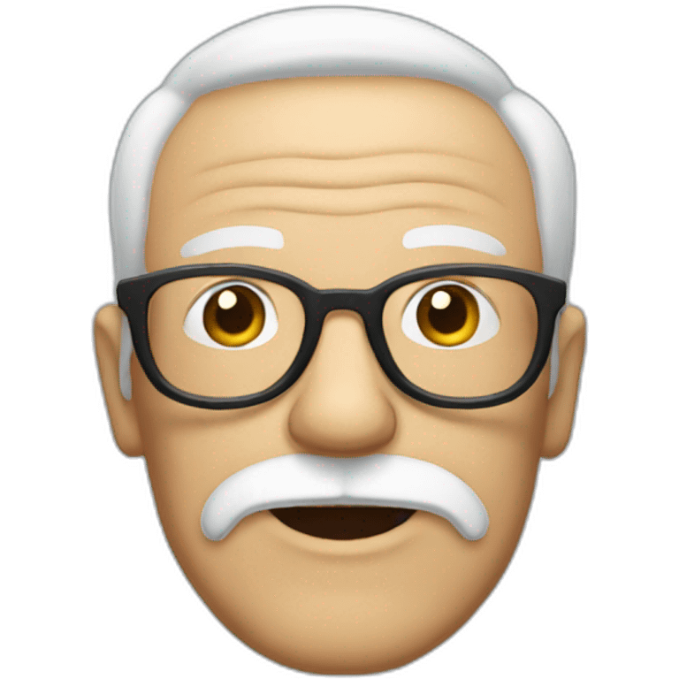 bold granpa with glasses and white beard emoji