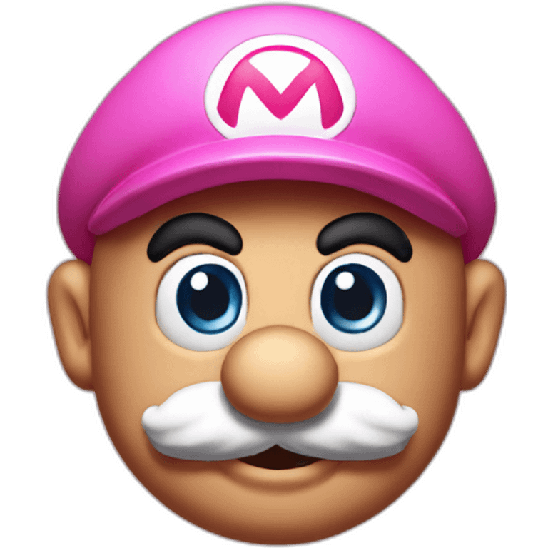 pink mario with three eyes emoji