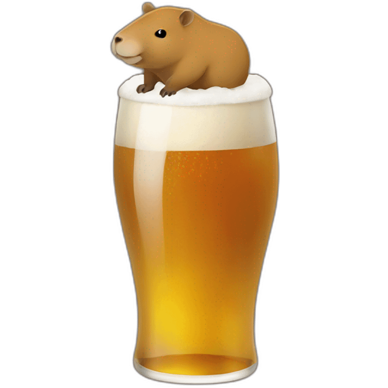 Capybara beer emoji