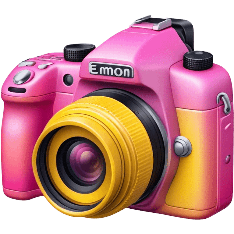 yellow/pink gradient professional camera emoji