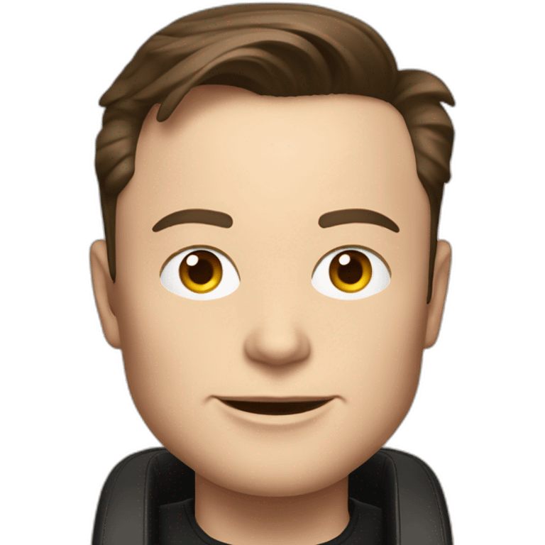 Elon Musk in a tesla car emoji