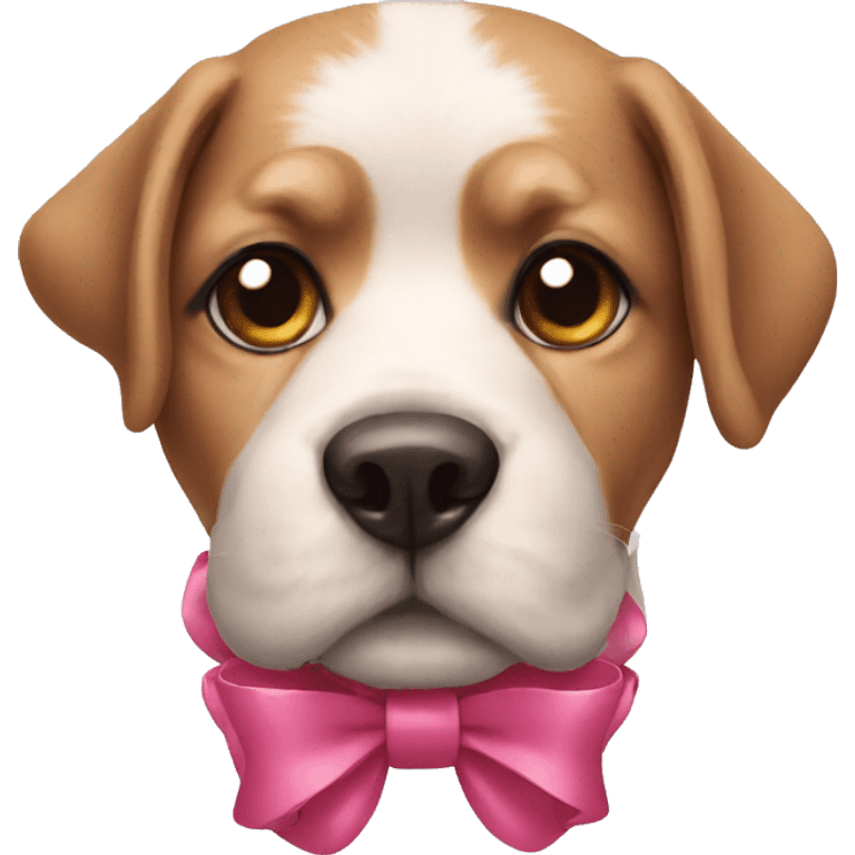 Dog with bows emoji