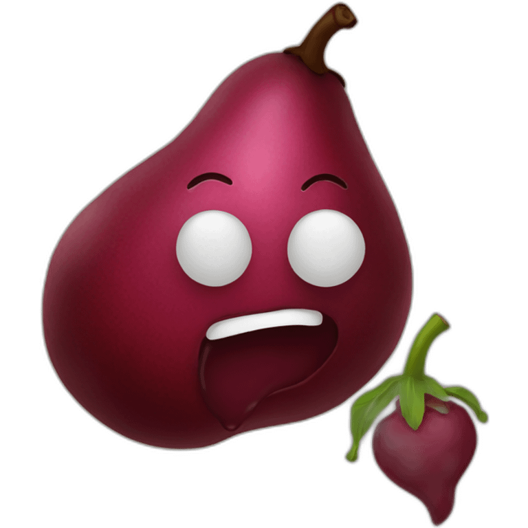 Poop after eating beets emoji