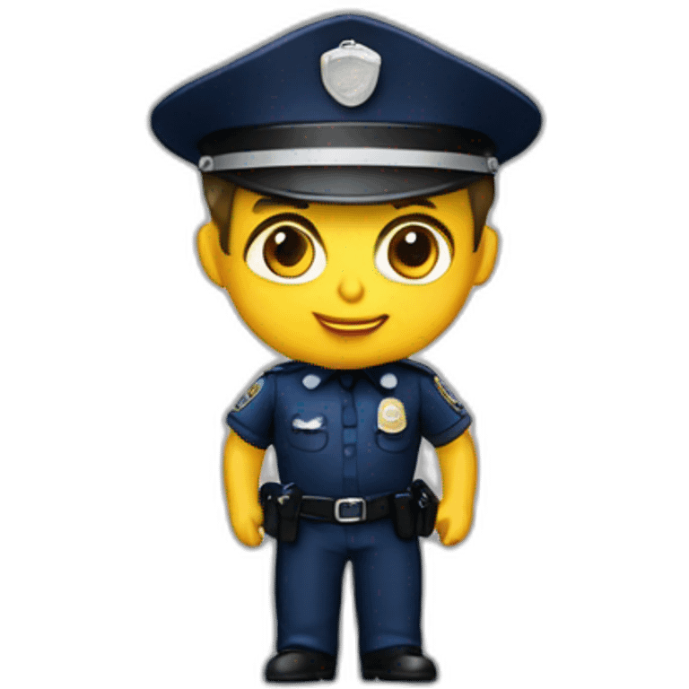 La Roca vestido de policia emoji