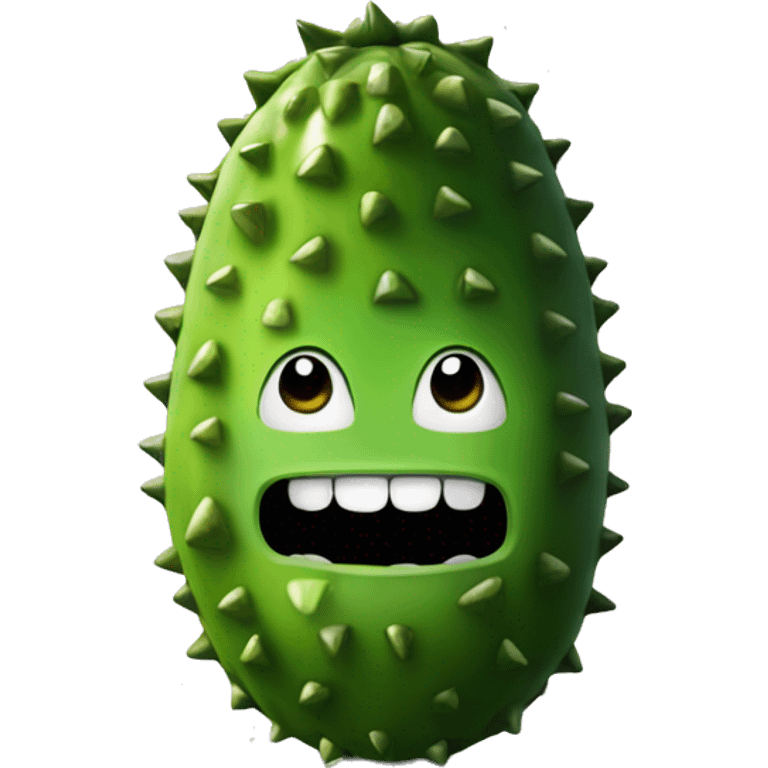  gherkin with teeth emoji